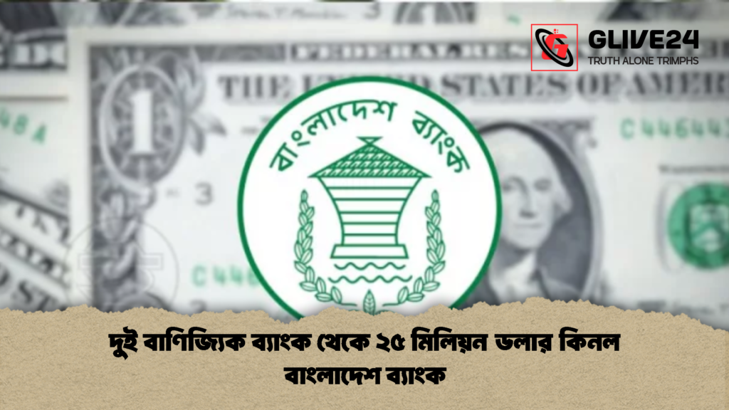 দুই বাণিজ্যিক ব্যাংক থেকে ২৫ মিলিয়ন ডলার কিনল বাংলাদেশ ব্যাংক 2 দুই বাণিজ্যিক ব্যাংক থেকে ২৫ মিলিয়ন ডলার কিনল বাংলাদেশ ব্যাংক