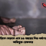 নানার বাড়িতে বেড়াতে এসে ১১ বছরের শিশু ধর্ষণের শিকার অভিযুক্ত গ্রেফতার নানার বাড়িতে বেড়াতে এসে ১১ বছরের শিশু ধর্ষণের শিকার: অভিযুক্ত গ্রেফতার
