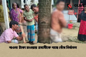 পাওনা টাকা চাওয়ায় প্রবাসীকে গাছে বেঁধে নির্যাতন