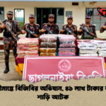 ফেনী সীমান্তে বিজিবির অভিযান ৪১ লাখ টাকার ভারতীয় শাড়ি আটক ফেনী সীমান্তে বিজিবির অভিযান, ৪১ লাখ টাকার ভারতীয় শাড়ি আটক