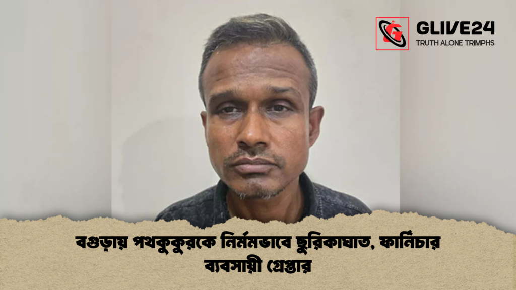 বগুড়ায় পথকুকুরকে নির্মমভাবে ছুরিকাঘাত ফার্নিচার ব্যবসায়ী গ্রেপ্তার 1 বগুড়ায় পথকুকুরকে নির্মমভাবে ছুরিকাঘাত, ফার্নিচার ব্যবসায়ী গ্রেপ্তার