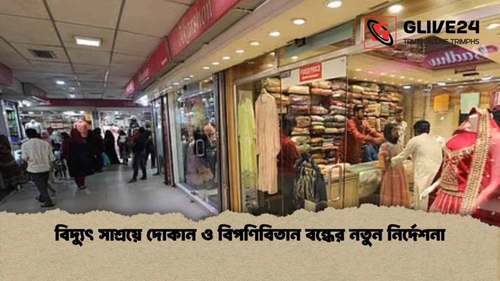 বিদ্যুৎ সাশ্রয়ে দোকান ও বিপণিবিতান বন্ধের নতুন নির্দেশনা