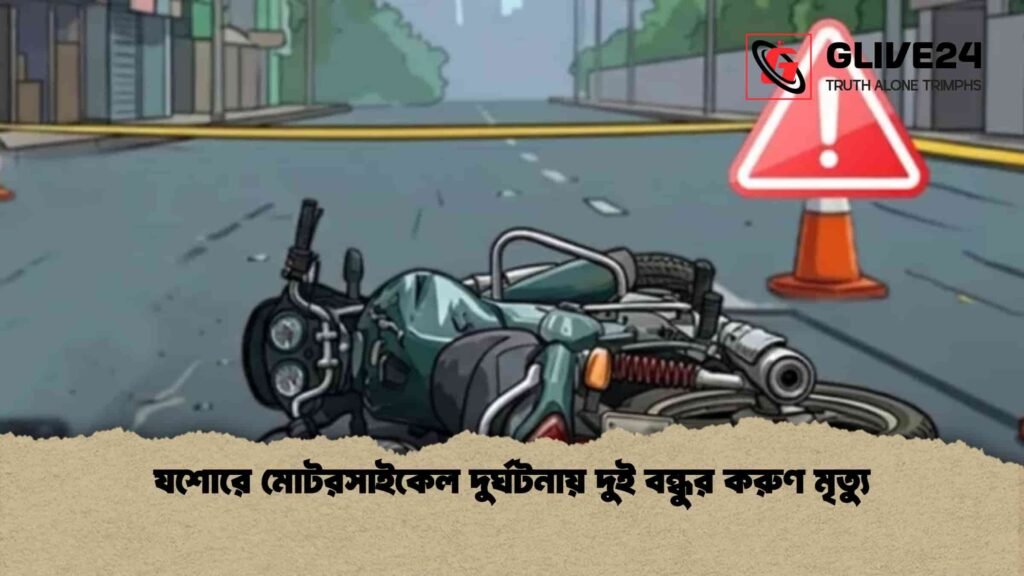 যশোরে মোটরসাইকেল দুর্ঘটনায় দুই বন্ধুর করুণ মৃত্যু