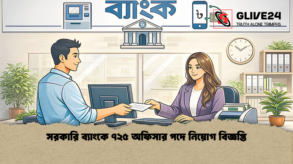 সরকারি ব্যাংকে ৭২৫ অফিসার পদে নিয়োগ বিজ্ঞপ্তি সরকারি ব্যাংকে ৭২৫ অফিসার পদে নিয়োগ বিজ্ঞপ্তি