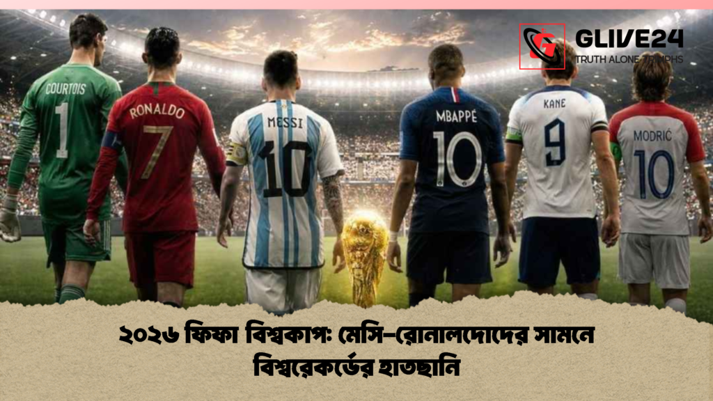 ২০২৬ ফিফা বিশ্বকাপ মেসি রোনালদোদের সামনে বিশ্বরেকর্ডের হাতছানি 1 ২০২৬ ফিফা বিশ্বকাপ: মেসি-রোনালদোদের সামনে বিশ্বরেকর্ডের হাতছানি