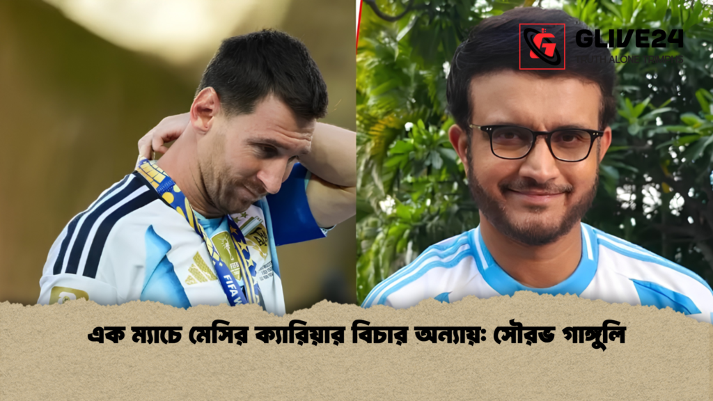 এক ম্যাচে মেসির ক্যারিয়ার বিচার অন্যায় সৌরভ গাঙ্গুলি 1 এক ম্যাচে মেসির ক্যারিয়ার বিচার অন্যায়: সৌরভ গাঙ্গুলি