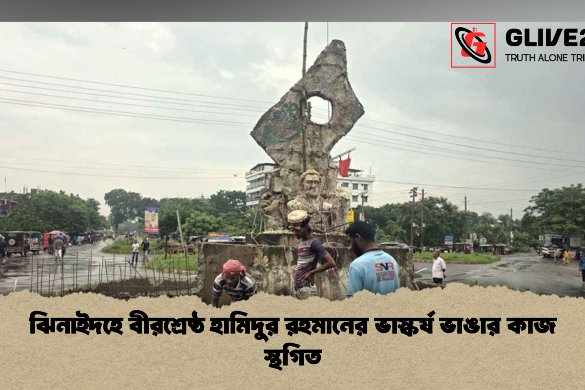 ঝিনাইদহে বীরশ্রেষ্ঠ হামিদুর রহমানের ভাস্কর্য ভাঙার কাজ স্থগিত