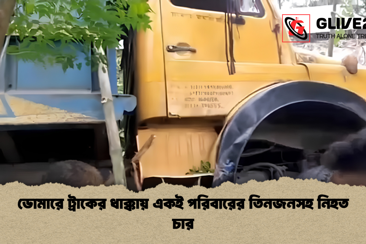 ডোমারে ট্রাকের ধাক্কায় একই পরিবারের তিনজনসহ নিহত চার