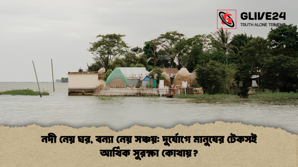 নদী নেয় ঘর বন্যা নেয় সঞ্চয় দুর্যোগে মানুষের টেকসই আর্থিক সুরক্ষা কোথায় 1 নদী নেয় ঘর, বন্যা নেয় সঞ্চয়: দুর্যোগে মানুষের টেকসই আর্থিক সুরক্ষা কোথায়?