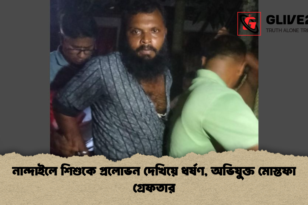 নান্দাইলে শিশুকে প্রলোভন দেখিয়ে ধর্ষণ, অভিযুক্ত মোস্তফা গ্রেফতার
