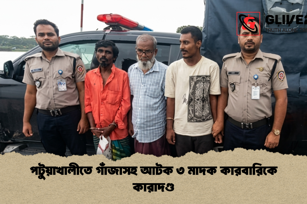 পটুয়াখালীতে গাঁজাসহ আটক ৩ মাদক কারবারিকে কারাদণ্ড