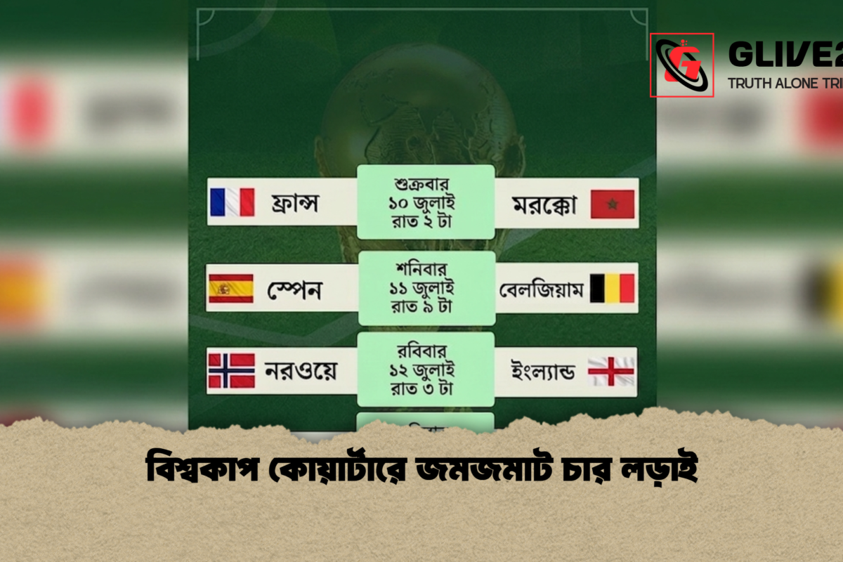 বিশ্বকাপ কোয়ার্টারে জমজমাট চার লড়াই