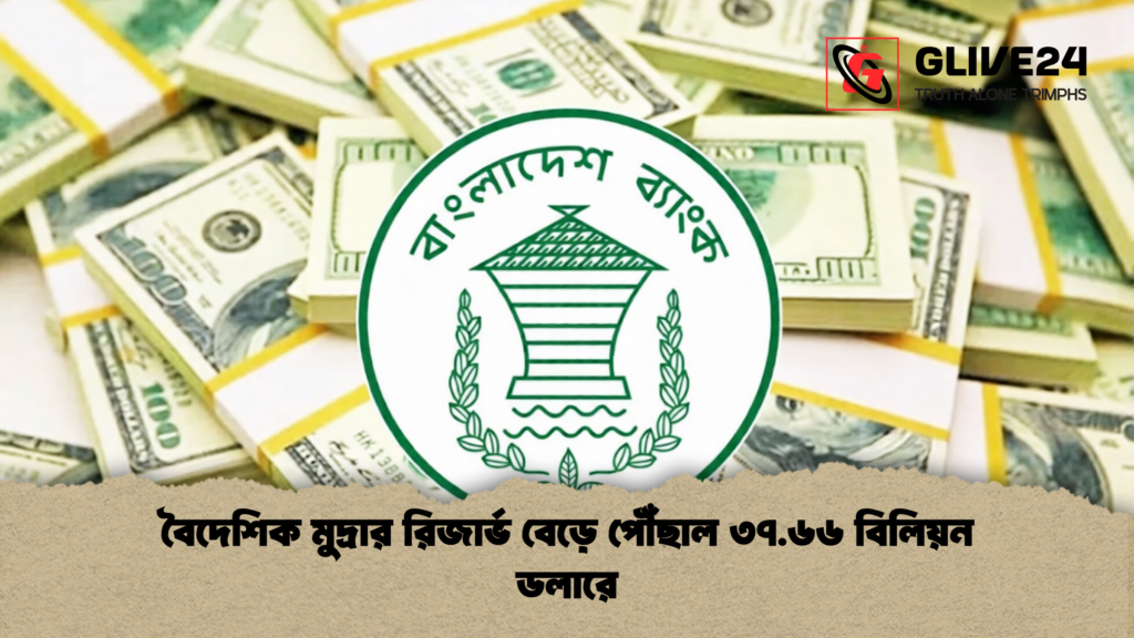 বৈদেশিক মুদ্রার রিজার্ভ বেড়ে পৌঁছাল ৩৭.৬৬ বিলিয়ন ডলারে 1 বৈদেশিক মুদ্রার রিজার্ভ বেড়ে পৌঁছাল ৩৭.৬৬ বিলিয়ন ডলারে