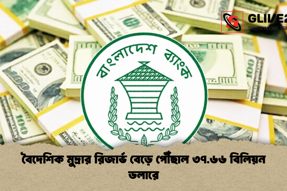 বৈদেশিক মুদ্রার রিজার্ভ বেড়ে পৌঁছাল ৩৭.৬৬ বিলিয়ন ডলারে