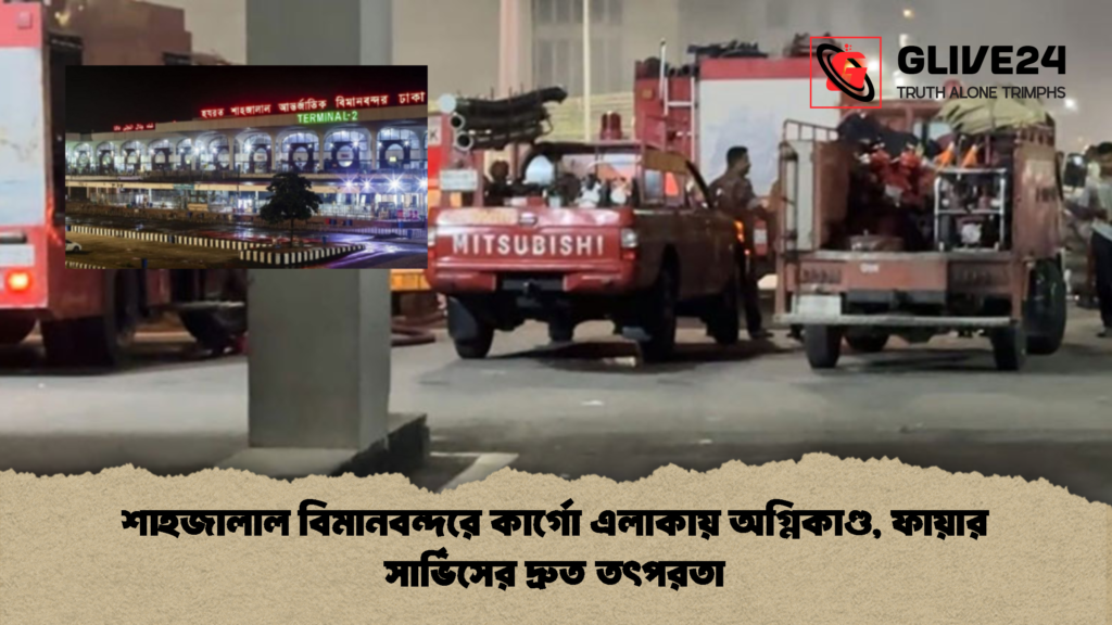 শাহজালাল বিমানবন্দরে কার্গো এলাকায় অগ্নিকাণ্ড ফায়ার সার্ভিসের দ্রুত তৎপরতা 2 শাহজালাল বিমানবন্দরে কার্গো এলাকায় অগ্নিকাণ্ড, ফায়ার সার্ভিসের দ্রুত তৎপরতা