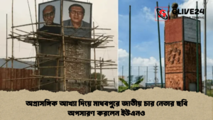 অপ্রাসঙ্গিক আখ্যা দিয়ে মাধবপুরে জাতীয় চার নেতার ছবি অপসারণ করলেন ইউএনও (2)