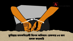 কুমিল্লায় মাদকবিরোধী বিশেষ অভিযান গ্রেফতার ৮৪ জন মাদক কারবারি