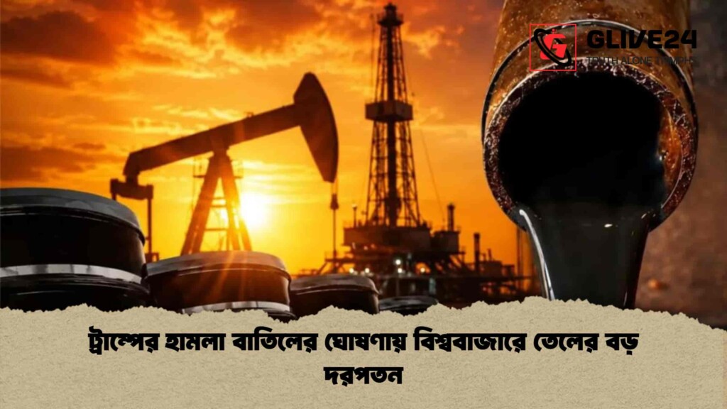 ট্রাম্পের হামলা বাতিলের ঘোষণায় বিশ্ববাজারে তেলের বড় দরপতন ট্রাম্পের হামলা বাতিলের ঘোষণায় বিশ্ববাজারে তেলের বড় দরপতন