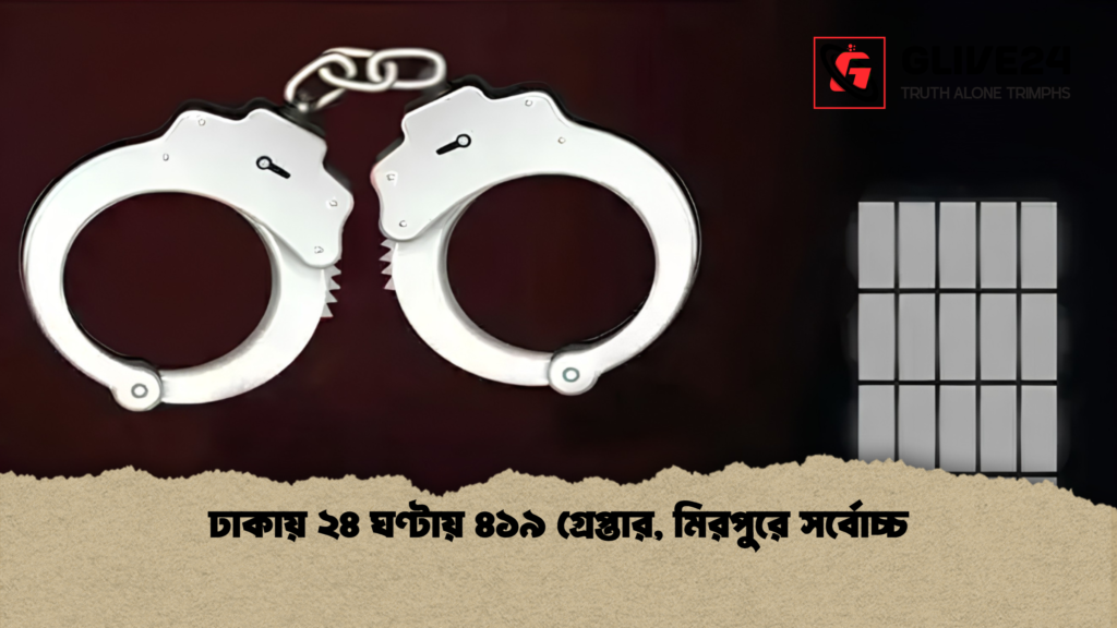 ঢাকায় ২৪ ঘণ্টায় ৪১৯ গ্রেপ্তার মিরপুরে সর্বোচ্চ 1 ঢাকায় ২৪ ঘণ্টায় ৪১৯ গ্রেপ্তার, মিরপুরে সর্বোচ্চ