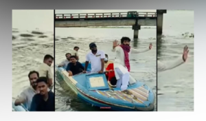 তিতাস নদে নৌ-মহড়ায় জেলা ছাত্রলীগ