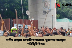 দেশীয় অস্ত্রসহ বেরোবিতে ছাত্রদল-যুবদলের অবস্থান, পরিস্থিতি উত্তপ্ত