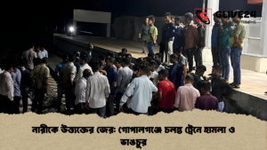 নারীকে উত্ত্যক্তের জের গোপালগঞ্জে চলন্ত ট্রেনে হামলা ও ভাঙচুর 1 নারীকে উত্ত্যক্তের জের: গোপালগঞ্জে চলন্ত ট্রেনে হামলা ও ভাঙচুর