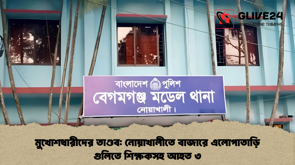 মুখোশধারীদের তাণ্ডব নোয়াখালীতে বাজারে এলোপাতাড়ি গুলিতে শিক্ষকসহ আহত ৩