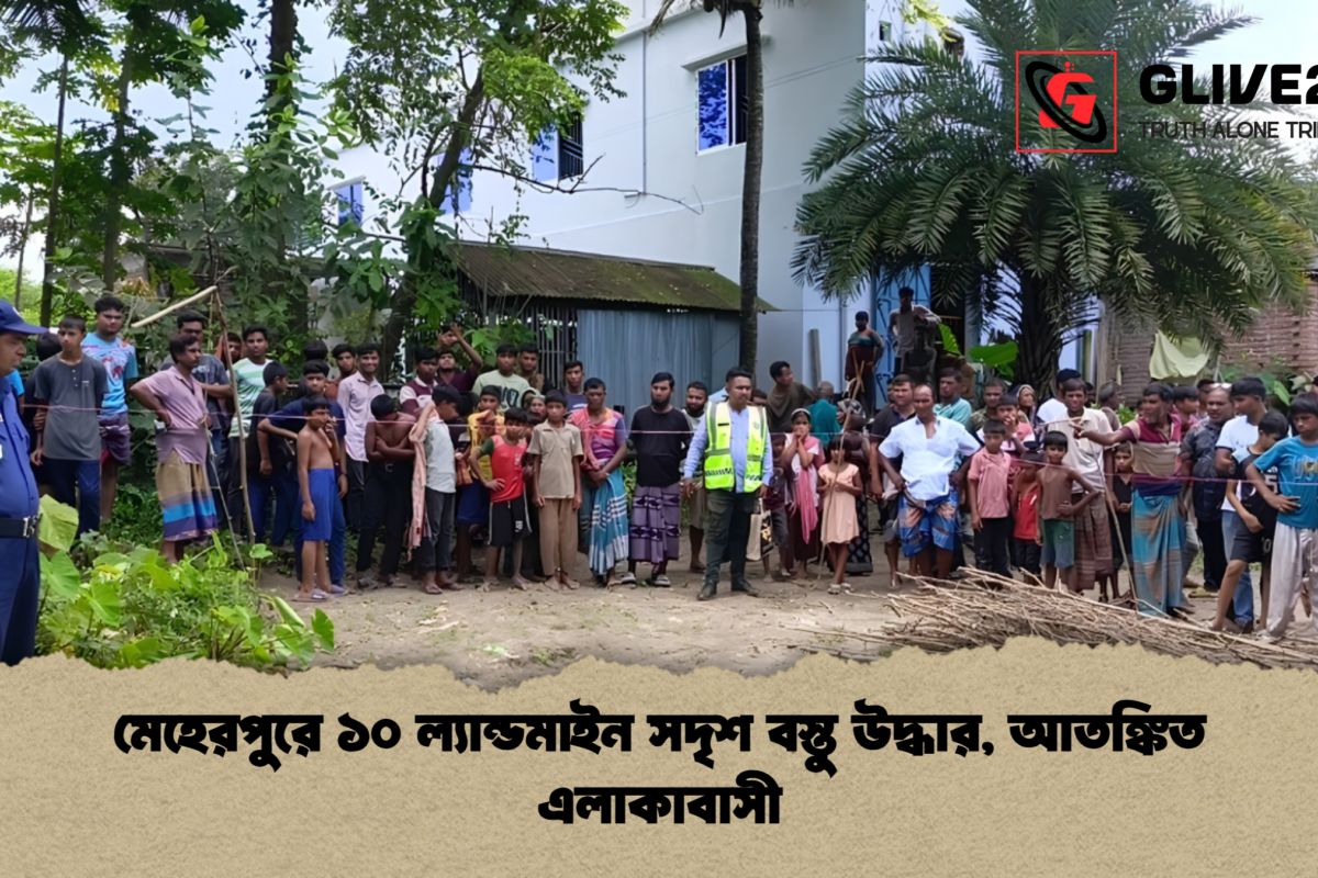 মেহেরপুরে ১০ ল্যান্ডমাইন সদৃশ বস্তু উদ্ধার, আতঙ্কিত এলাকাবাসী