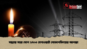 সন্ধ্যায় সারা দেশে ২৭০৩ মেগাওয়াট লোডশেডিংয়ের আশঙ্কা সন্ধ্যায় সারা দেশে ২৭০৩ মেগাওয়াট লোডশেডিংয়ের আশঙ্কা