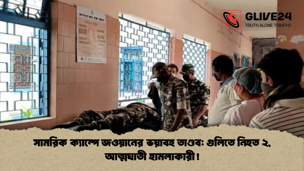 সামরিক ক্যাম্পে জওয়ানের ভয়াবহ তাণ্ডব গুলিতে নিহত ২ আত্মঘাতী হামলাকারী 2 সামরিক ক্যাম্পে জওয়ানের ভয়াবহ তাণ্ডব: গুলিতে নিহত ২, আত্মঘাতী হামলাকারী!
