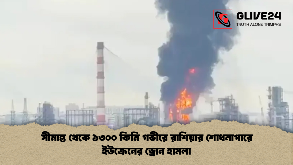 সীমান্ত থেকে ১৩০০ কিমি গভীরে রাশিয়ার শোধনাগারে ইউক্রেনের ড্রোন হামলা 2 সীমান্ত থেকে ১৩০০ কিমি গভীরে রাশিয়ার শোধনাগারে ইউক্রেনের ড্রোন হামলা