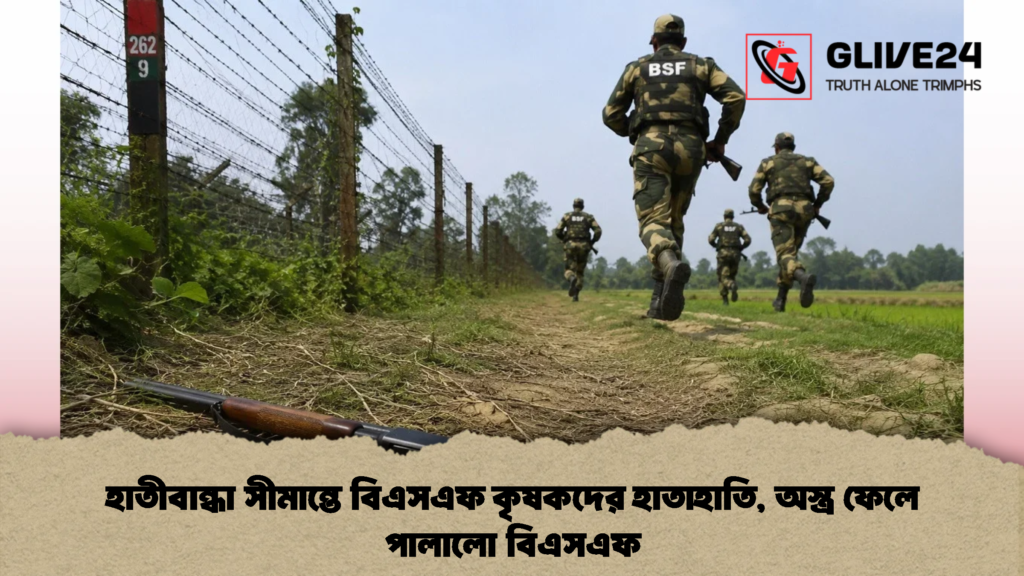 হাতীবান্ধা সীমান্তে বিএসএফ কৃষকদের হাতাহাতি, অস্ত্র ফেলে পালালো বিএসএফ
