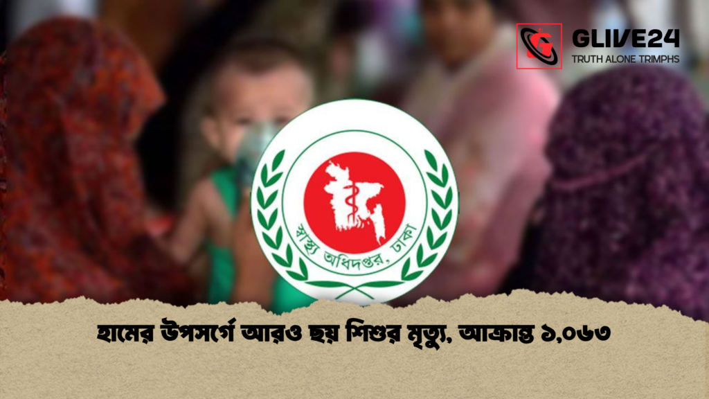 হামের উপসর্গে আরও ছয় শিশুর মৃত্যু, আক্রান্ত ১,০৬৩ হামের উপসর্গে আরও ছয় শিশুর মৃত্যু আক্রান্ত ১০৬৩ হামের উপসর্গে আরও ছয় শিশুর মৃত্যু, আক্রান্ত ১,০৬৩