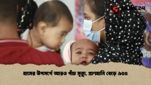 হামের উপসর্গে আরও পাঁচ মৃত্যু প্রাণহানি বেড়ে ৯৫৫ হামের উপসর্গে আরও পাঁচ মৃত্যু, প্রাণহানি বেড়ে ৯৫৫