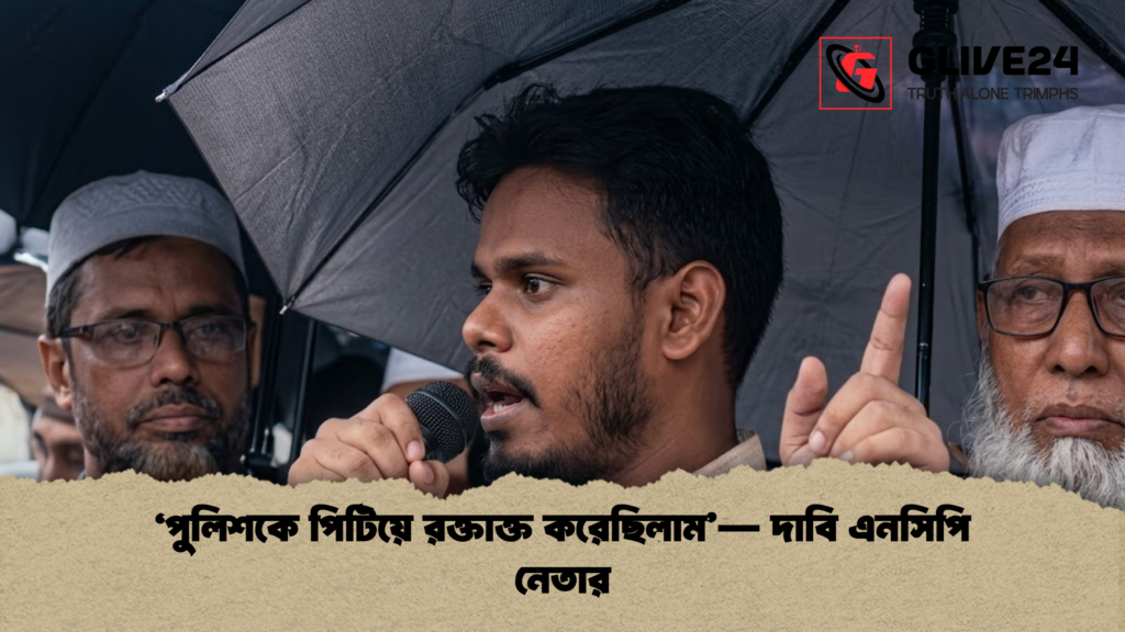 ‘পুলিশকে পিটিয়ে রক্তাক্ত করেছিলাম— দাবি এনসিপি নেতার ‘পুলিশকে পিটিয়ে রক্তাক্ত করেছিলাম’— দাবি এনসিপি নেতার