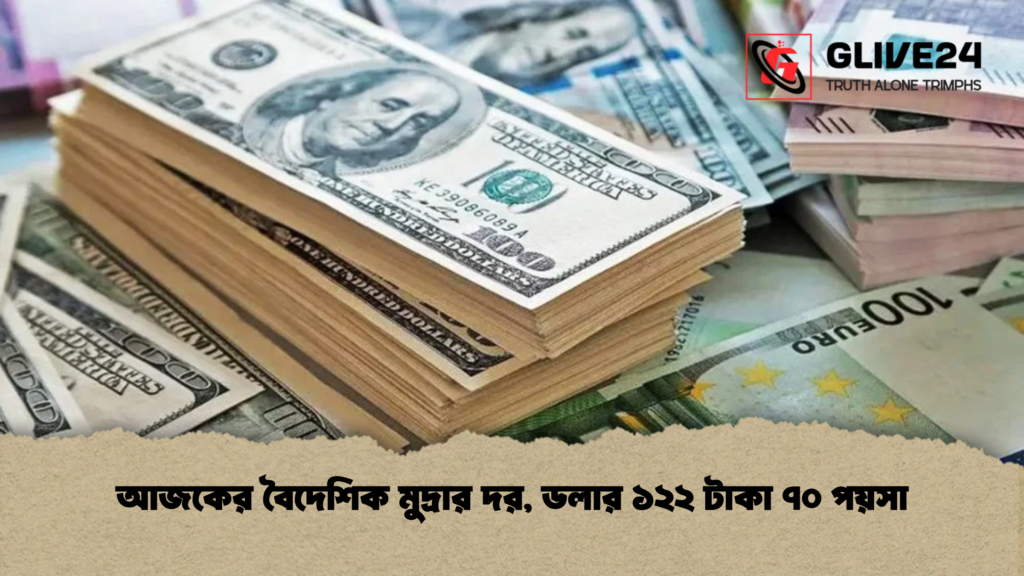 আজকের বৈদেশিক মুদ্রার দর, ডলার ১২২ টাকা ৭০ পয়সা 4 আজকের বৈদেশিক মুদ্রার দর, ডলার ১২২ টাকা ৭০ পয়সা