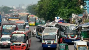 জ্বালানি তেলের দাম বাড়ায় বাসভাড়া বাড়ল ১৭ পয়সা