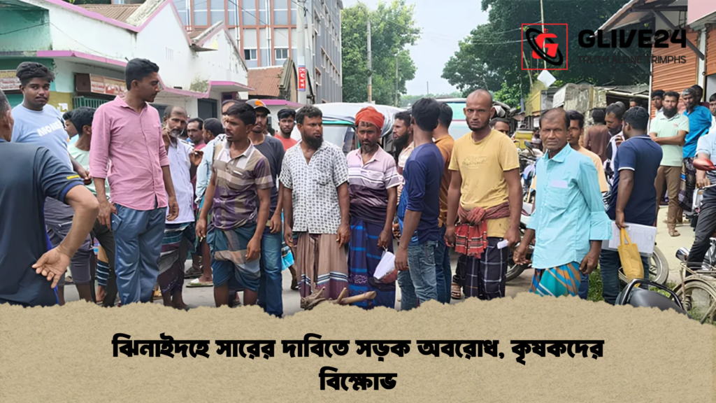 ঝিনাইদহে সারের দাবিতে সড়ক অবরোধ, কৃষকদের বিক্ষোভ
