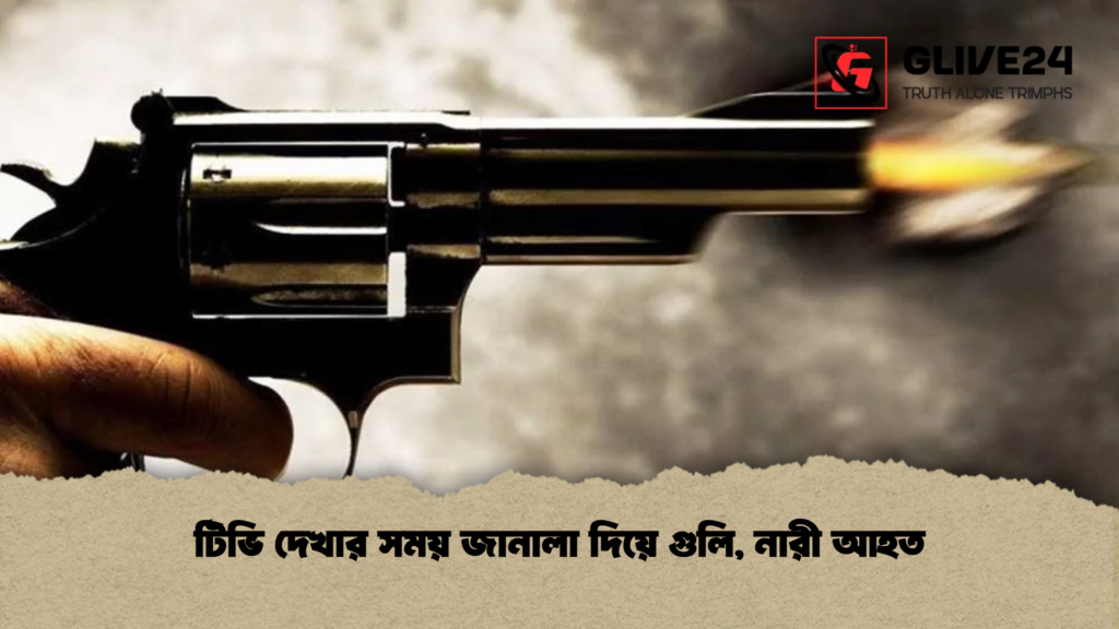 টিভি দেখার সময় জানালা দিয়ে গুলি নারী আহত টিভি দেখার সময় জানালা দিয়ে গুলি, নারী আহত