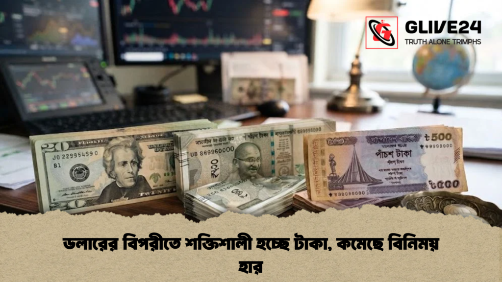 ডলারের বিপরীতে শক্তিশালী হচ্ছে টাকা, কমেছে বিনিময় হার