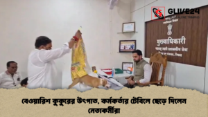 বেওয়ারিশ কুকুরের উৎপাত, কর্মকর্তার টেবিলে ছেড়ে দিলেন নেতাকর্মীরা