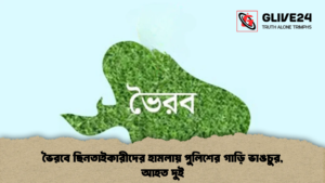 ভৈরবে ছিনতাইকারীদের হামলায় পুলিশের গাড়ি ভাঙচুর, আহত দুই