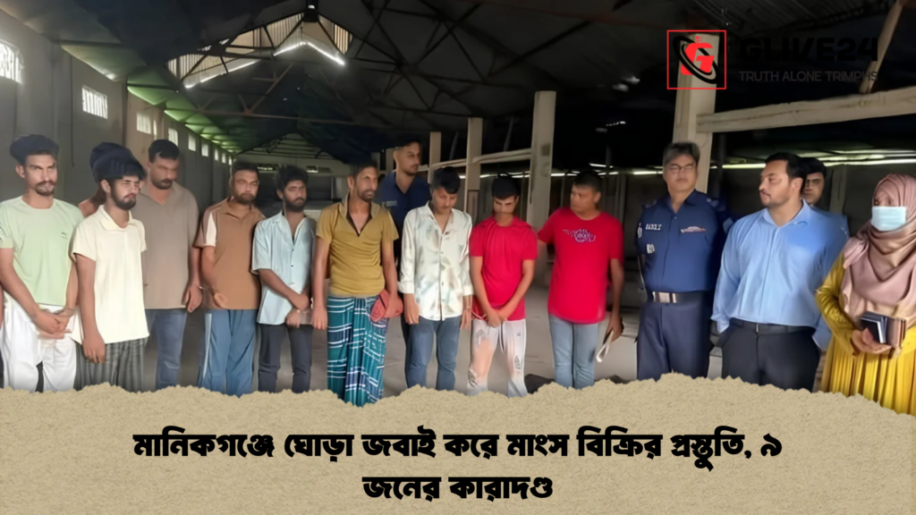 মানিকগঞ্জে ঘোড়া জবাই করে মাংস বিক্রির প্রস্তুতি, ৯ জনের কারাদণ্ড