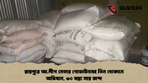 রায়পুরে আ.লীগ নেতার গোডাউনসহ তিন দোকানে অভিযান, ৬০ বস্তা সার জব্দ