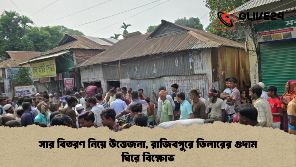 সার বিতরণ নিয়ে উত্তেজনা, রাজিবপুরে ডিলারের গুদাম ঘিরে বিক্ষোভ