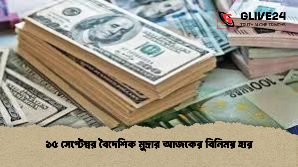 ১৫ সেপ্টেম্বর বৈদেশিক মুদ্রার আজকের বিনিময় হার