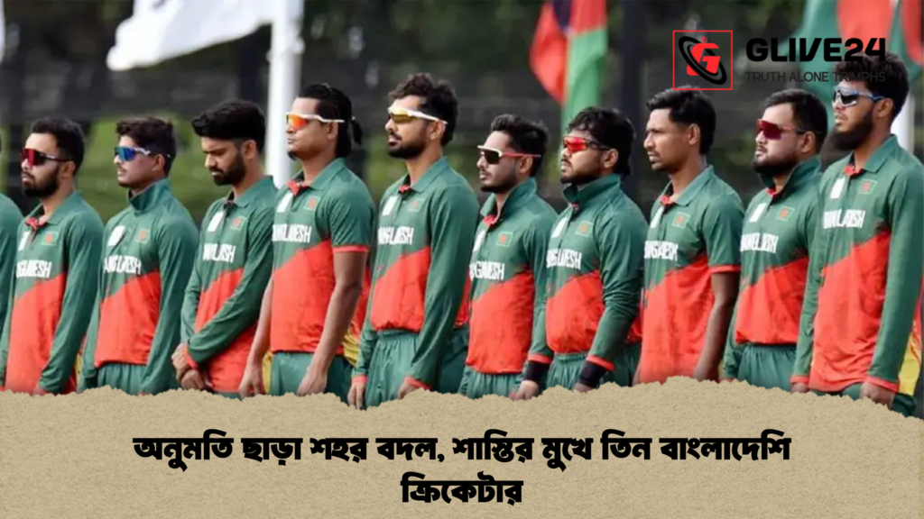 অনুমতি ছাড়া শহর বদল, শাস্তির মুখে তিন বাংলাদেশি ক্রিকেটার 1 অনুমতি ছাড়া শহর বদল, শাস্তির মুখে তিন বাংলাদেশি ক্রিকেটার