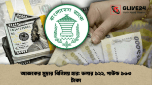 আজকের মুদ্রার বিনিময় হার ডলার ১২২, পাউন্ড ১৬৩ টাকা