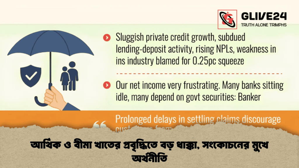 আর্থিক ও বীমা খাতের প্রবৃদ্ধিতে বড় ধাক্কা, সংকোচনের মুখে অর্থনীতি 1 আর্থিক ও বীমা খাতের প্রবৃদ্ধিতে বড় ধাক্কা, সংকোচনের মুখে অর্থনীতি