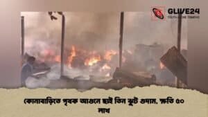 কোনাবাড়িতে পৃথক আগুনে ছাই তিন ঝুট গুদাম, ক্ষতি ৫০ লাখ